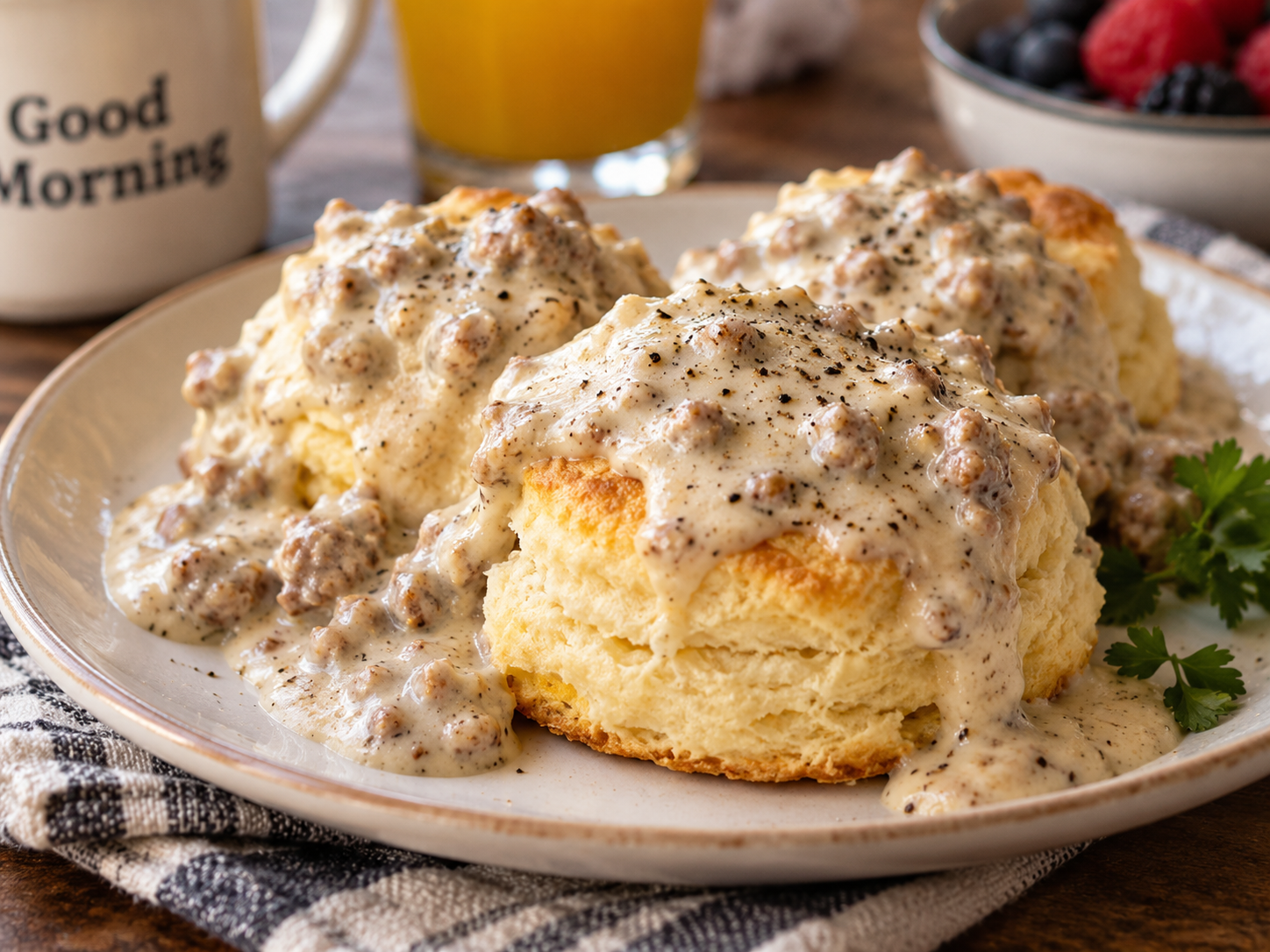 Biscuits and Sausage Gravy
