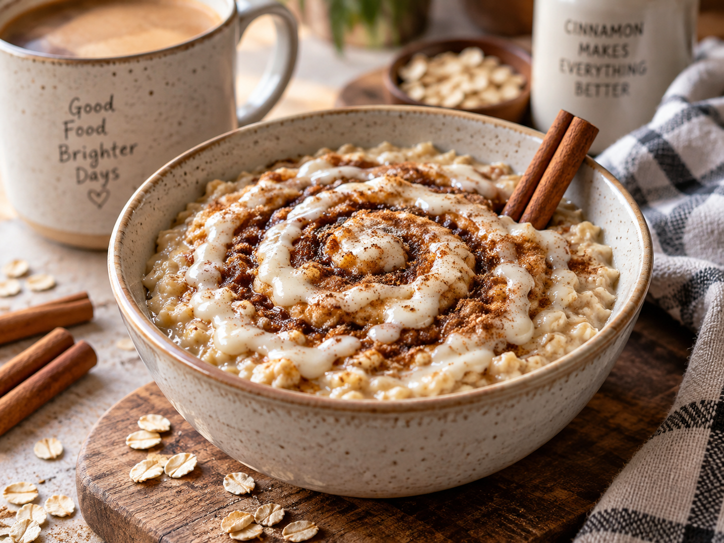Cinnamon Roll Oatmeal