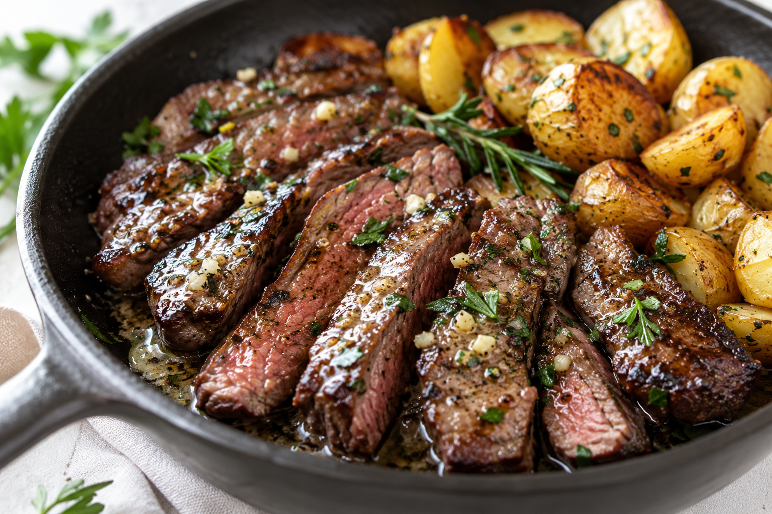 One-Pan Garlic Butter Steak
